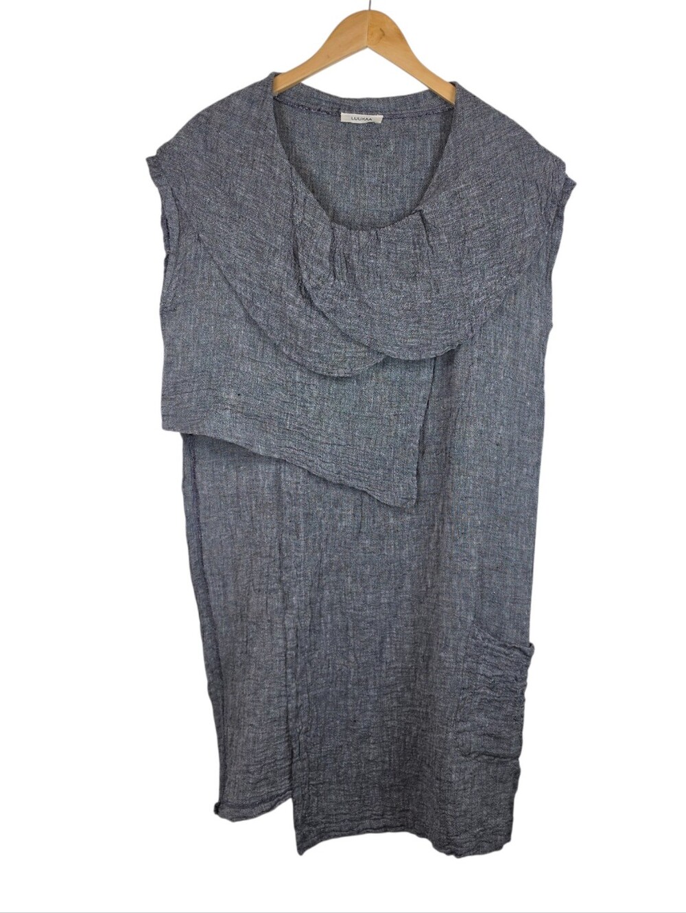 Luukaa Sleeveless Dress Sz 1 Lagenlook Whimsigoth Asymmetric Tunic Fairy Grunge